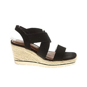 Kelly & Katie - Black Wedge Sandals